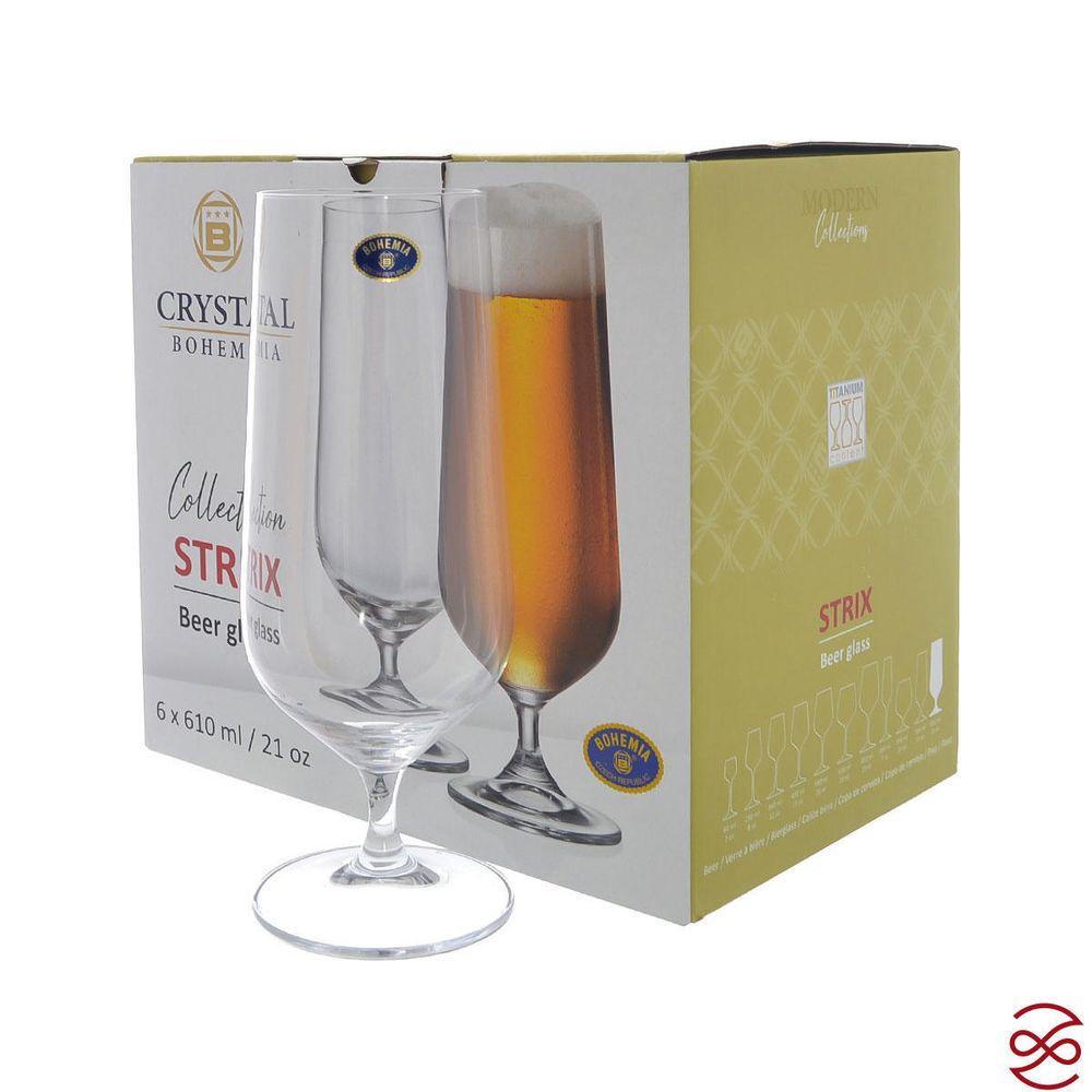 Набор бокалов для пива Crystalite Bohemia Strix/Dora 610 мл (6 шт)