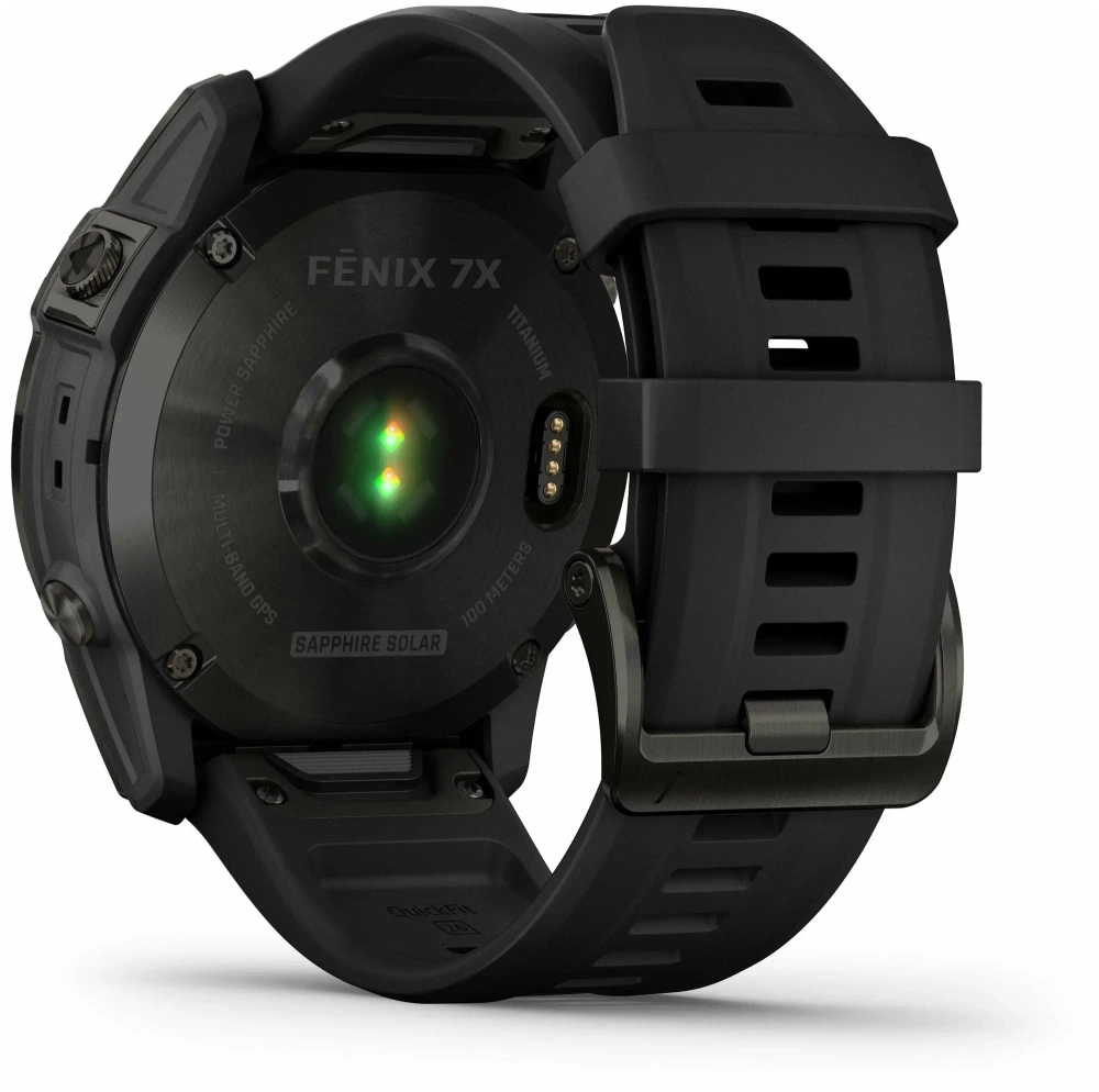 Умные часы Garmin Fenix 7X Sapphire Solar, титановый серый