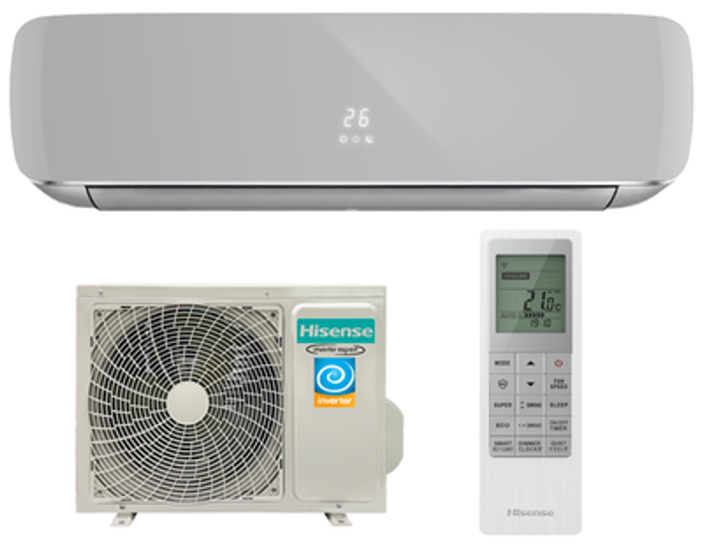 Сплит-система инверторного типа Hisense AS-10UW4RVETG00(R) SILVER