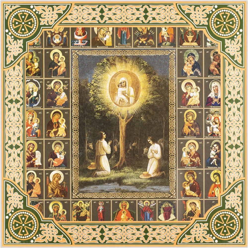 Икона БМ "Жировицкая", рама 28х28, в коробке