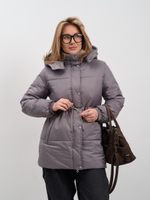 Парка женская демисезонная "Апрель" серый