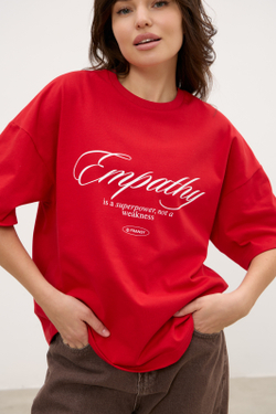 Футболка EMPATHY, красная