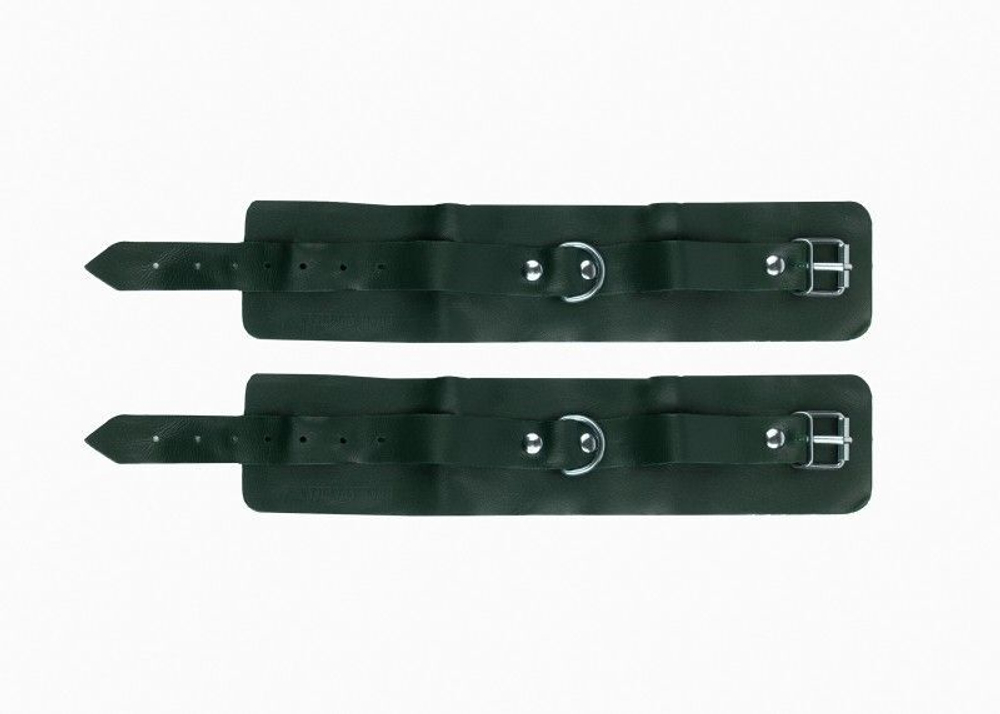 Изумрудные широкие наножники с ремешками