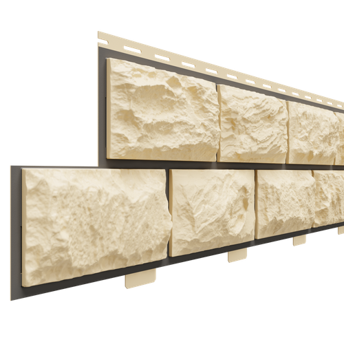 Фасадные панели (Цокольный Сайдинг) Доломит Альпийский Прокрашенный Шампань