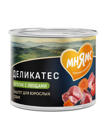 Влажный корм Мнямс Деликатес Паштет из кролика с овощами для собак всех пород "Касуэла по-мадридски" 200 г