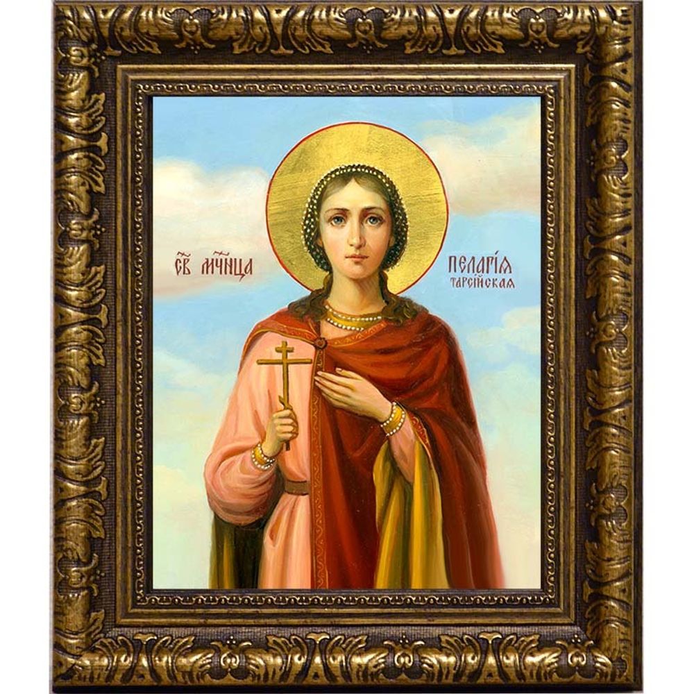 Пелагия Тарсийская Преподобная дева мученица. Икона на холсте.