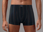 Мужские трусы-боксеры с тонкими разноцветными полосками (Размер: L) (Цвет: черный)