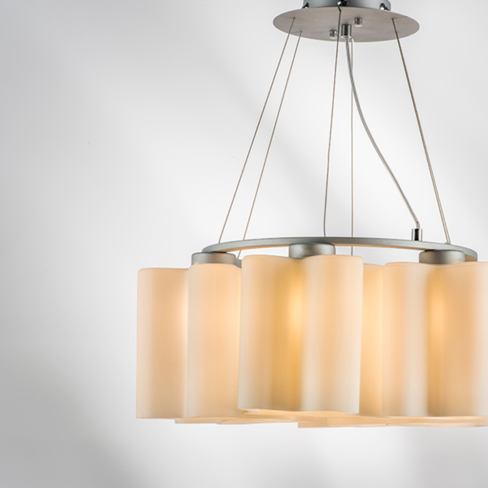 802160 Подвес NUBI 6х40W E27 ХРОМ/БЕЛЫЙ