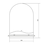 Зеркало MIXLINE "Амели" 390*585 (ШВ) с полкой (К)