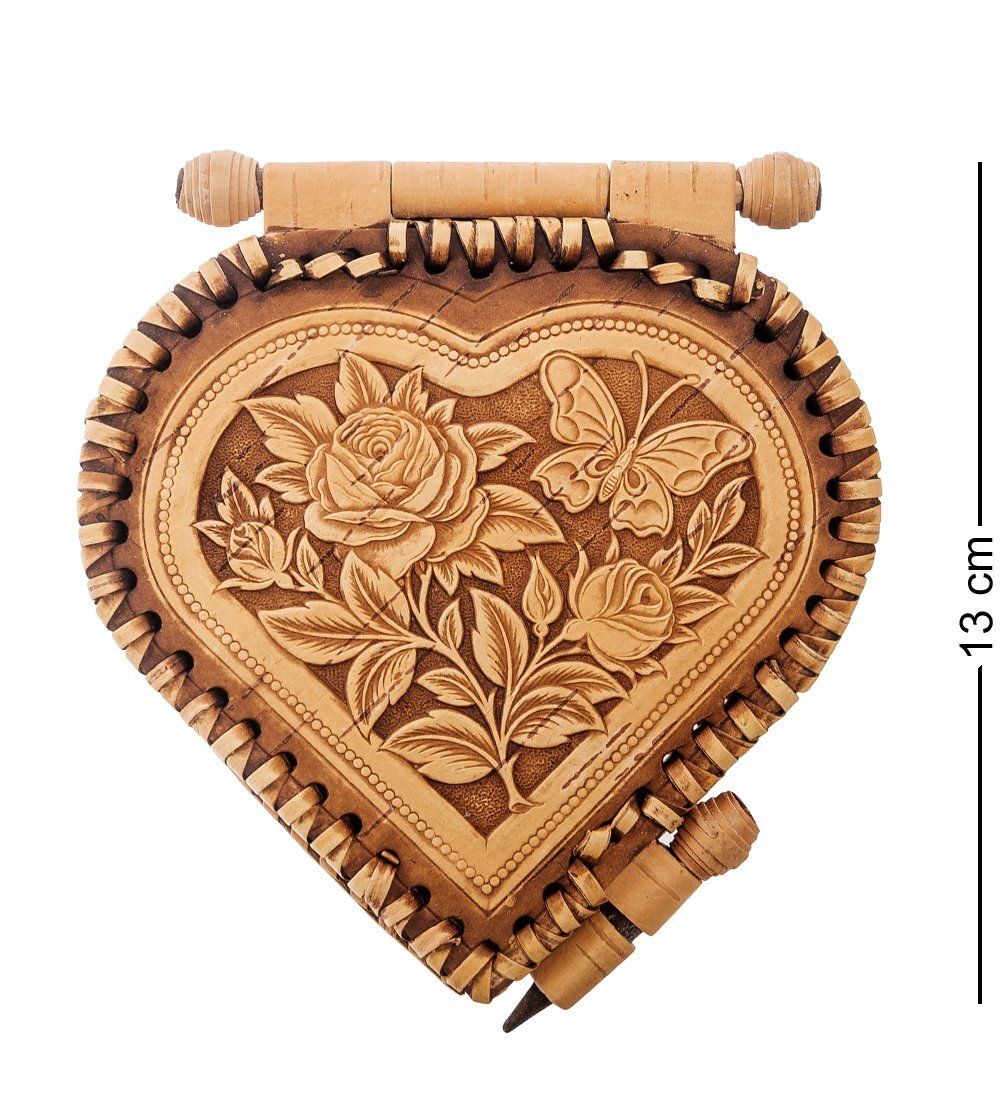 Народные промыслы BST-324/ 1 Шкатулка «Розы» (береста)