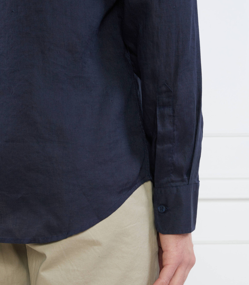 Льняная рубашка LS ISLAND GUESS - темно-синий (M2YH44 WERX0)