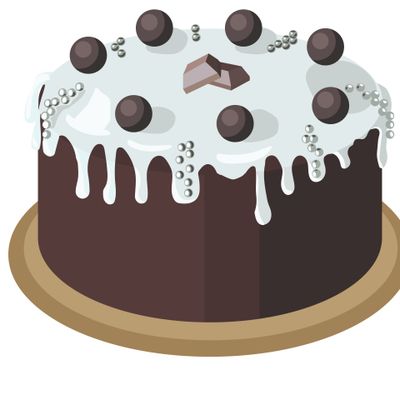 шоколадный торт на белом фоне