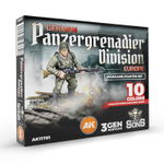 Набор красок AK interactive German Panzergrenadier Division Europe - Wargame Starter Set