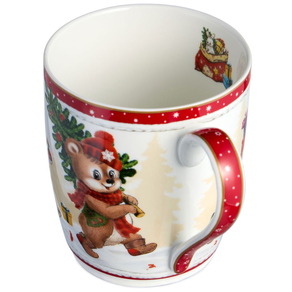 КРУЖКА LEFARD "С НОВЫМ ГОДОМ!" 300 МЛ КРАСНАЯ (КОР=36ШТ.)