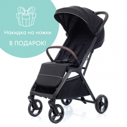 Прогулочная коляска Kidzi Breezy + накидка на ножки Black
