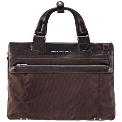 Сумка мужская Piquadro Link коричневая кожа и ткань (CA1618LK/TM)