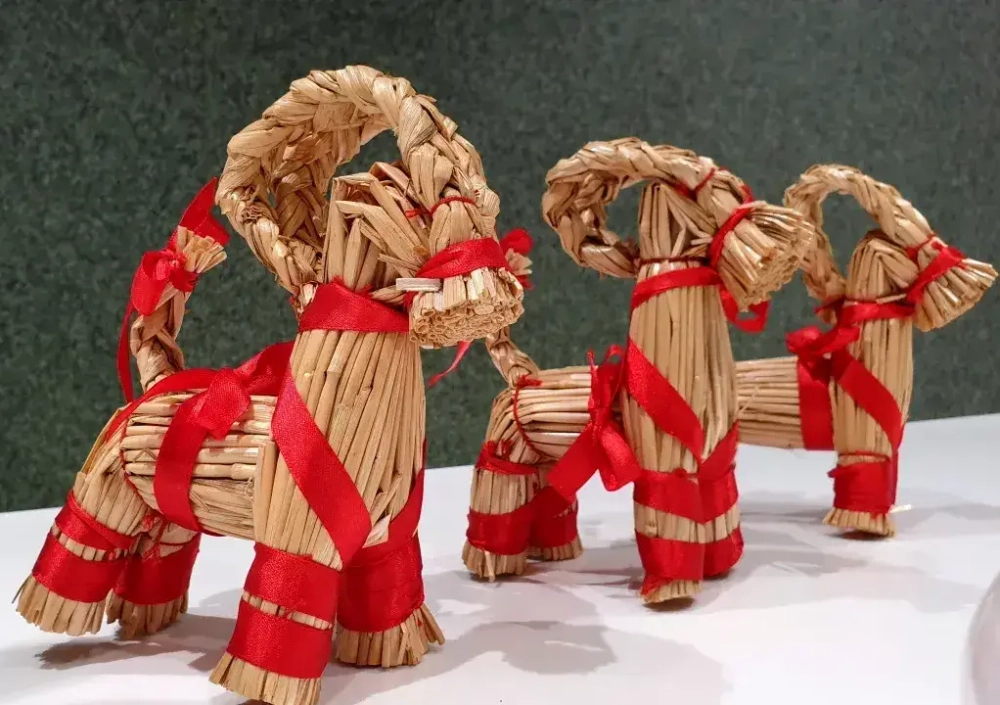 Новогоднее украшение Vintertid (козёл), 15 см, солома