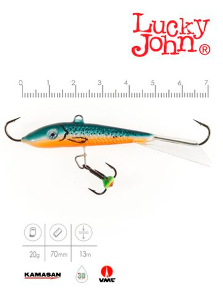 Балансир Lucky John FIN 5 с тр. 70мм/53 блистер