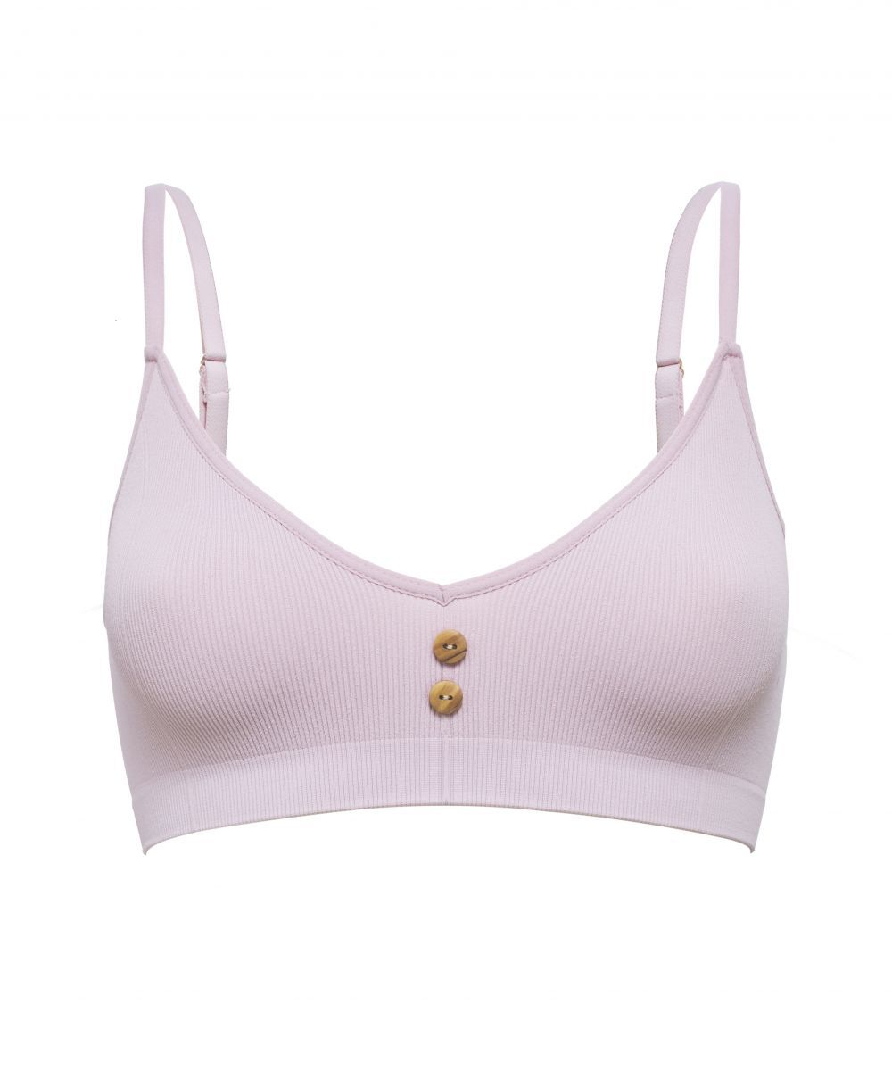 Эко-бюстгальтер в мелкий рубчик Eco-wear (Размер: M-L) (Цвет: бордовый)