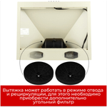 Кухонная вытяжка MACBI DMV 60 650 м/3 Слоновая кость, купольная