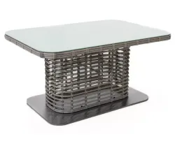 "Блисс" плетеный стол из искусственного ротанга 141х92х75см, цвет молочный