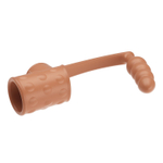 Телесная насадка на пенис и мошонку с анальным стимулятором Rilley