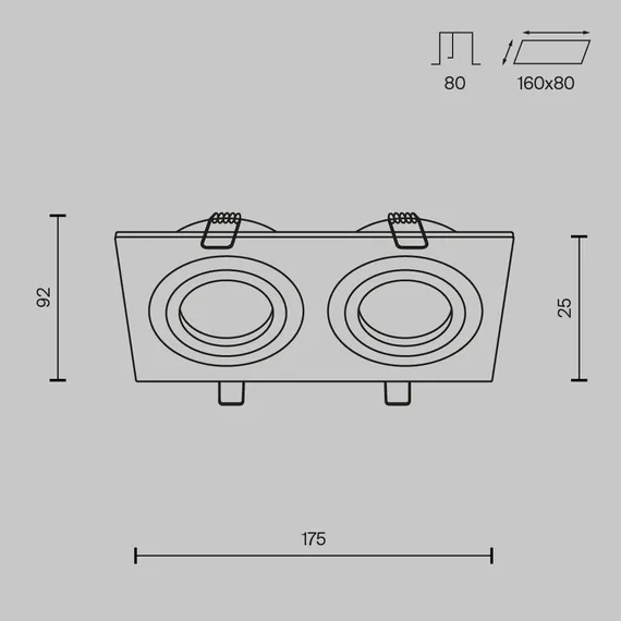 Встраиваемый светильник Technical DL024-2-02W