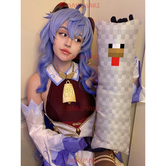 Мини дакимакура Курица Майнкрафт | Minecraft арт. M1226, 60х20 см