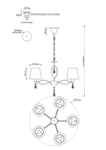 Люстра потолочная E14*5*40W хром