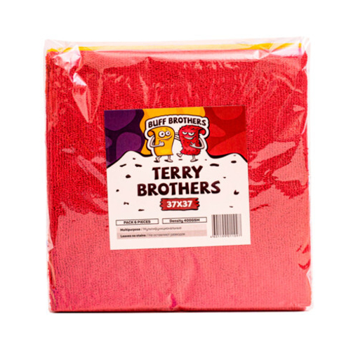 BUFF BROTHERS - TERRY BROTHERS SET, Комплект микрофибровых полотенец без краев 37x37