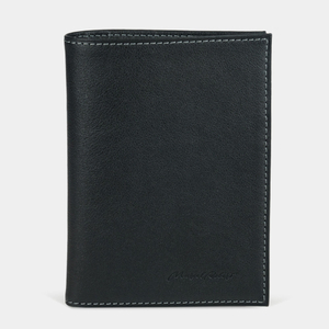 Кожаная обложка для паспорта и автодокументов, теленок черного цвета