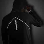Ветровка Salomon Sense Aero Hybrid Half Zip Hooded deep black