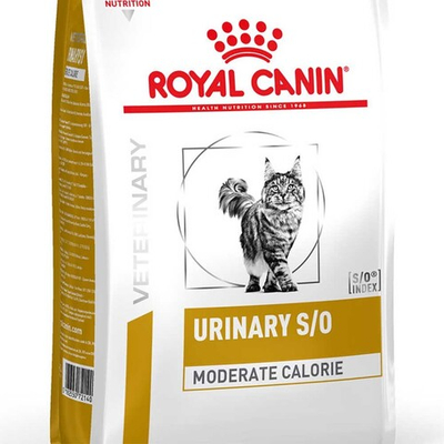 Royal Canin VET Urinary S/O Moderate Calorie - диета для кошек профилактика и лечение МКБ (для склонных к полноте)