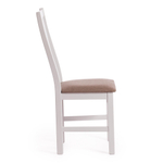 Стул SWEDEN Многослойная фанера, 41*40*99 см, white, ткань бежевая (Ford William 7)