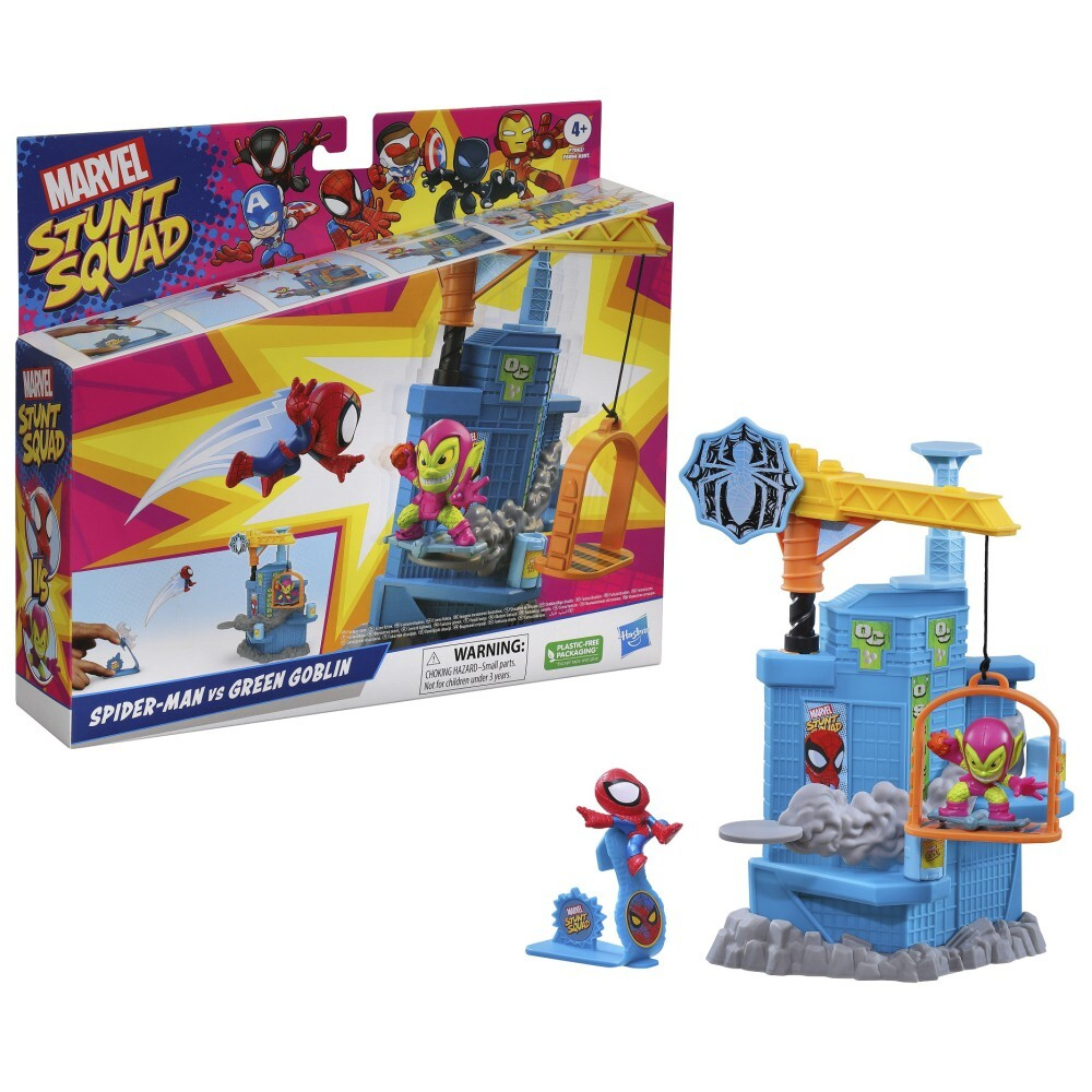 Hasbro Marvel Marvel Stunt Squad - Человек-паук против Зеленого Гоблина набор F7062 / артикул   F6894 F7062  / GTIN 5010994180980