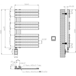 Полотенцесушитель электрический Boheme VENTURO 721-CR, Chrome