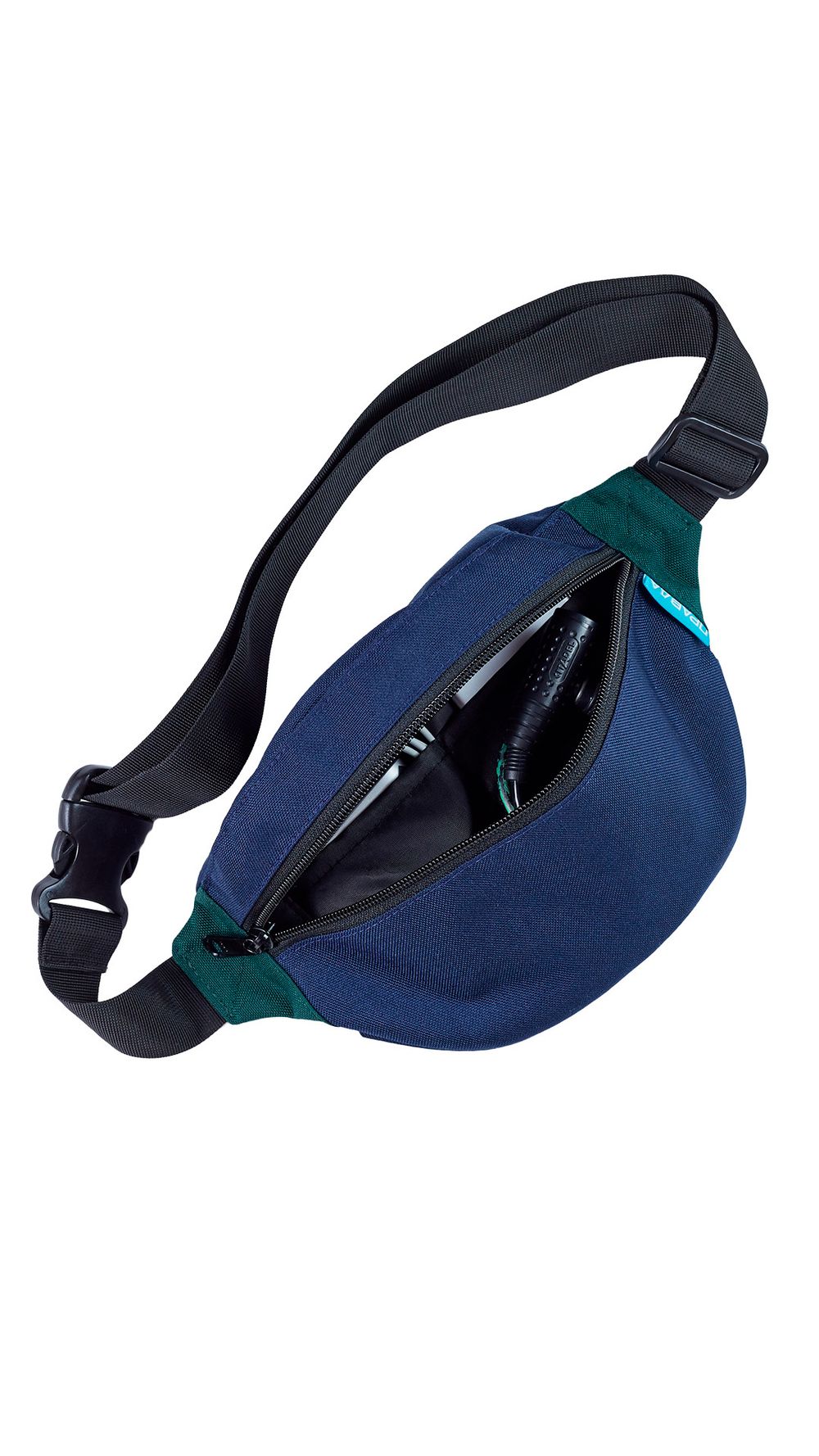 Сумка поясная Правда синяя с зеленым