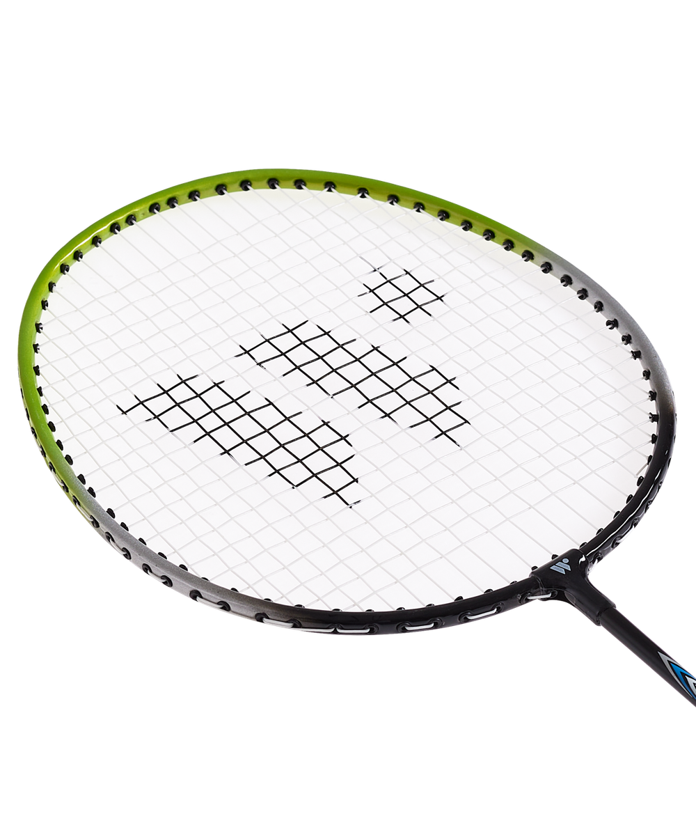 Набор для бадминтона Steeltec 216, 2 ракетки, 2 волана, зеленый/синий