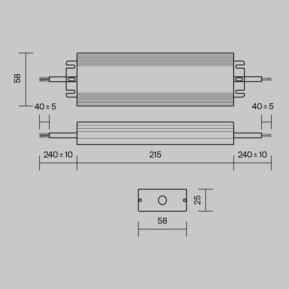 Блок питания для магнитных систем 48V, 100Вт, 48V, IP67 Maytoni   PSL008-100W-48V-IP67