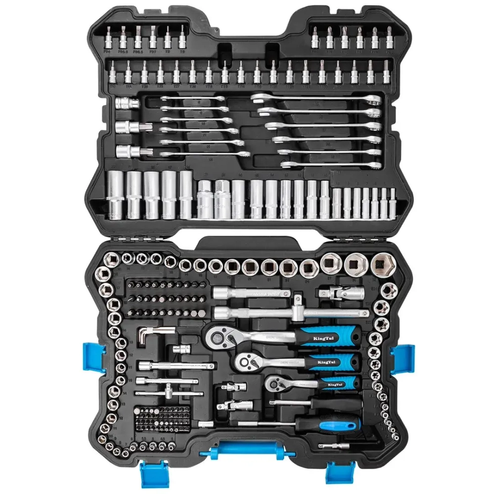 Набор инструментов 216пр. 1/4'', 3/8'', 1/2''(6гр.) KINGTUL KT-38841 EURO