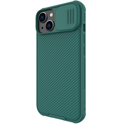 Чехол зеленого цвета (Deep Green) с защитной шторкой для задней камеры для iPhone 13 и 14 от Nillkin, серия CamShield Pro Case