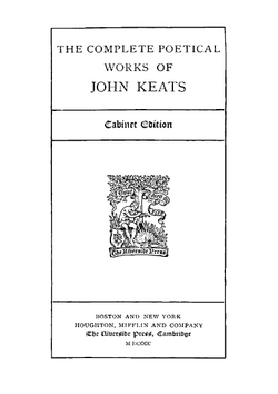 The complete poetical works of John Keats | Keats John