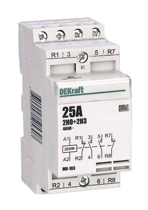 18069 Контактор MK103-025A-230B-22 модульный DEKraft