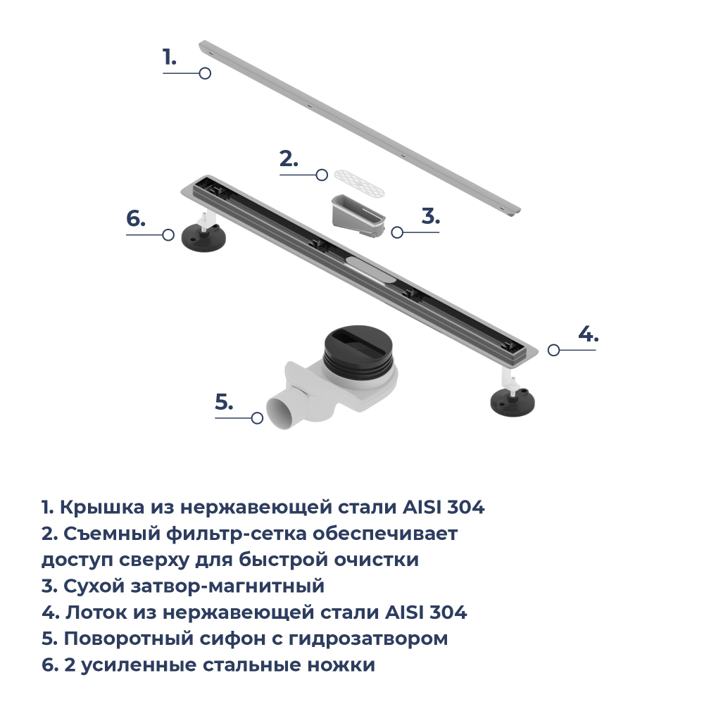 Душевой трап RGW SDR-54 (400)