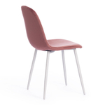 Стул BREEZE (mod. 4724) / 1 шт. в упаковке вельвет/металл, 44 х 53 х 87 см, Coral (коралловый) HLR44 / белый