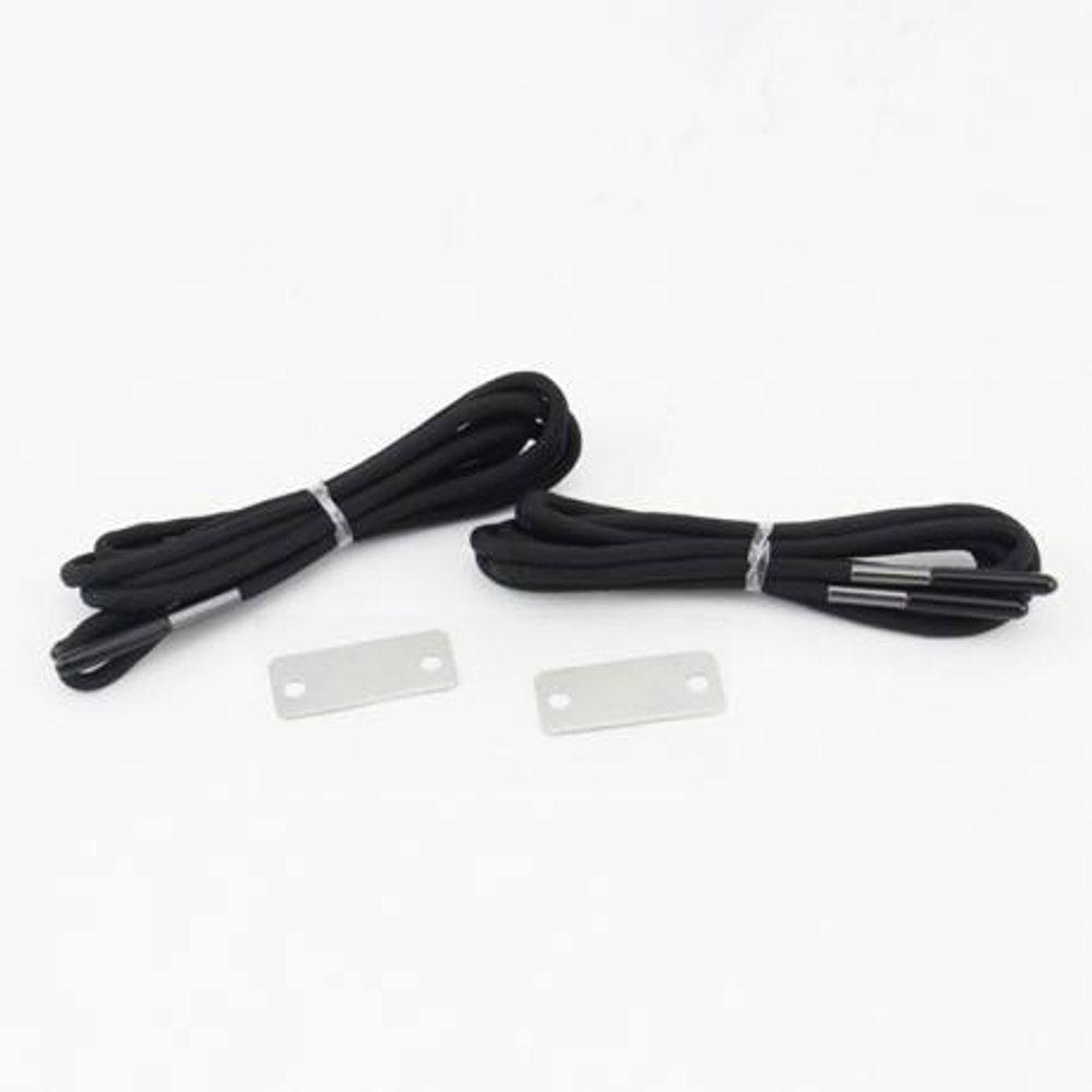 Паракордовые шнурки с огнивом черные 150см