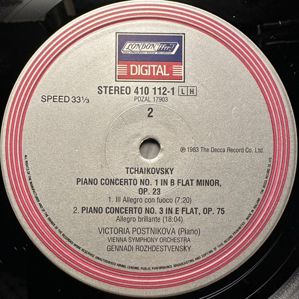 Чайковский - Концерты для фортепиано с оркестром №№ 1 и 3 (Германия 1983г.)