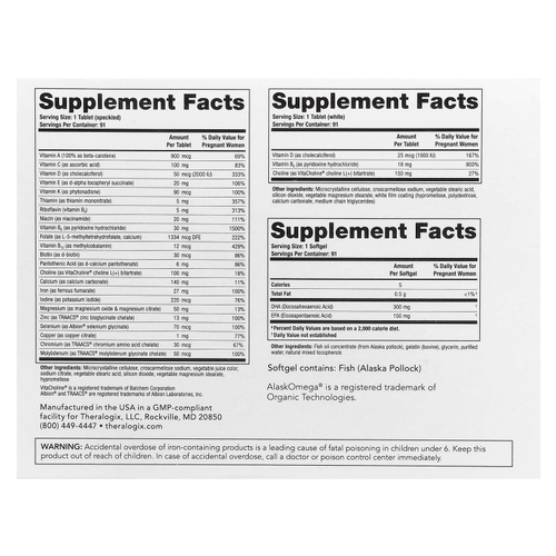 Theralogix, TheraNatal Complete, 182 таблетки + 91 мягкая таблетка