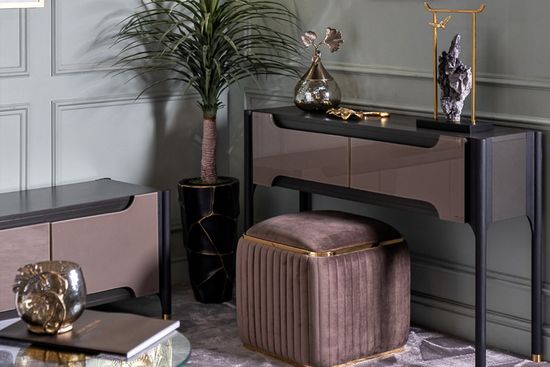 102AN-PUF-1300-KOR Пуф Glarus, велюр коричневый 45*45*45 см