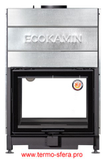 Каминная топка Экокамин ВЕГА 800 TB туннельная черный шамот